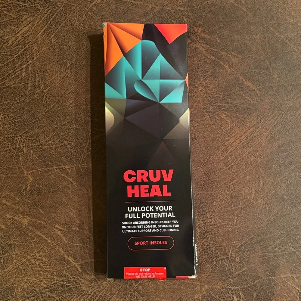 NWT CruvHeal Shock absorbing insoles Sport Insoles Multicolor Size:L